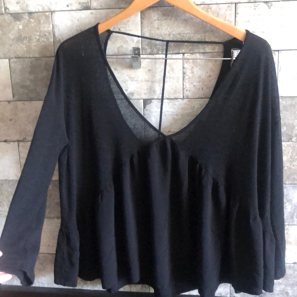 Urban Outfitters Black Flowy Shirt